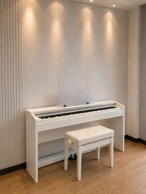 Piano điện màu trắng
